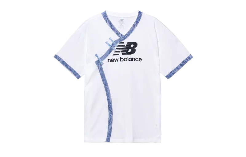 New Balance T Shirt Unisex White Blue