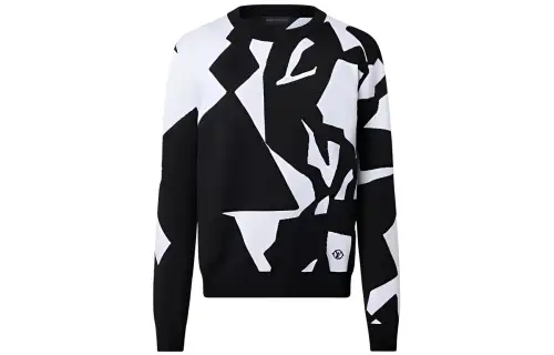 LOUIS VUITTON 2010s Lv Abstract Houndstooth Jumper