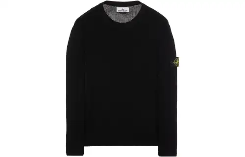 STONE ISLAND Sweaters Men's Black Crew Neck Moderate Straight Fit