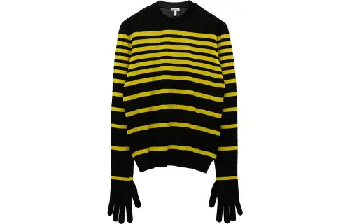 LOEWE Sweaters Men's Yellow Crew Neck Moderate Set