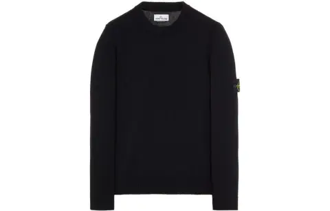 STONE ISLAND 508A3 Stockinette Stitch Lambswool Knitted Sweater