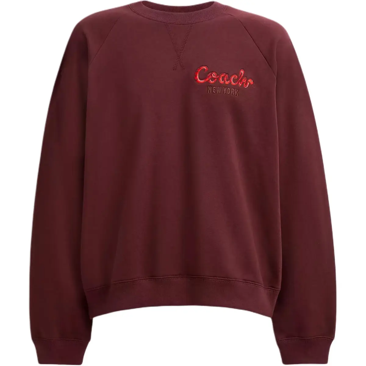 COACH SS25 Sweatshirt Unisex Merlot