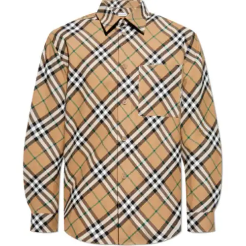Burberry checked long-sleeved shirt