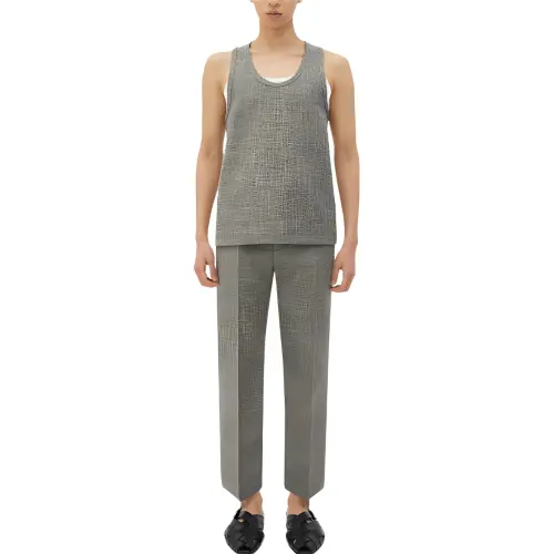 Bottega Veneta Tank Tops Men's Gray Crew Neck Moderate Other