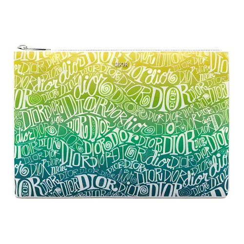 DIOR Shawn Collaboration Nylon Fabric Clutch Men's Gradient