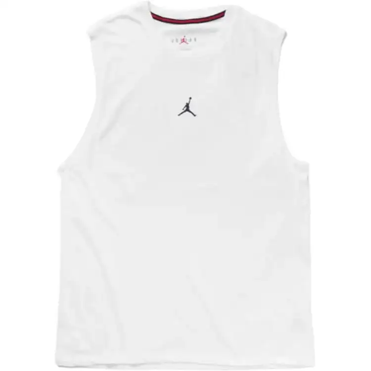Jordan Tank Tops Men's White Crew Neck Moderate Other