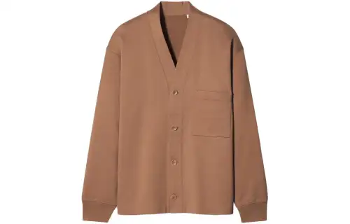 UNIQLO Sweaters Unisex Camel V Neck Moderate Cardigan