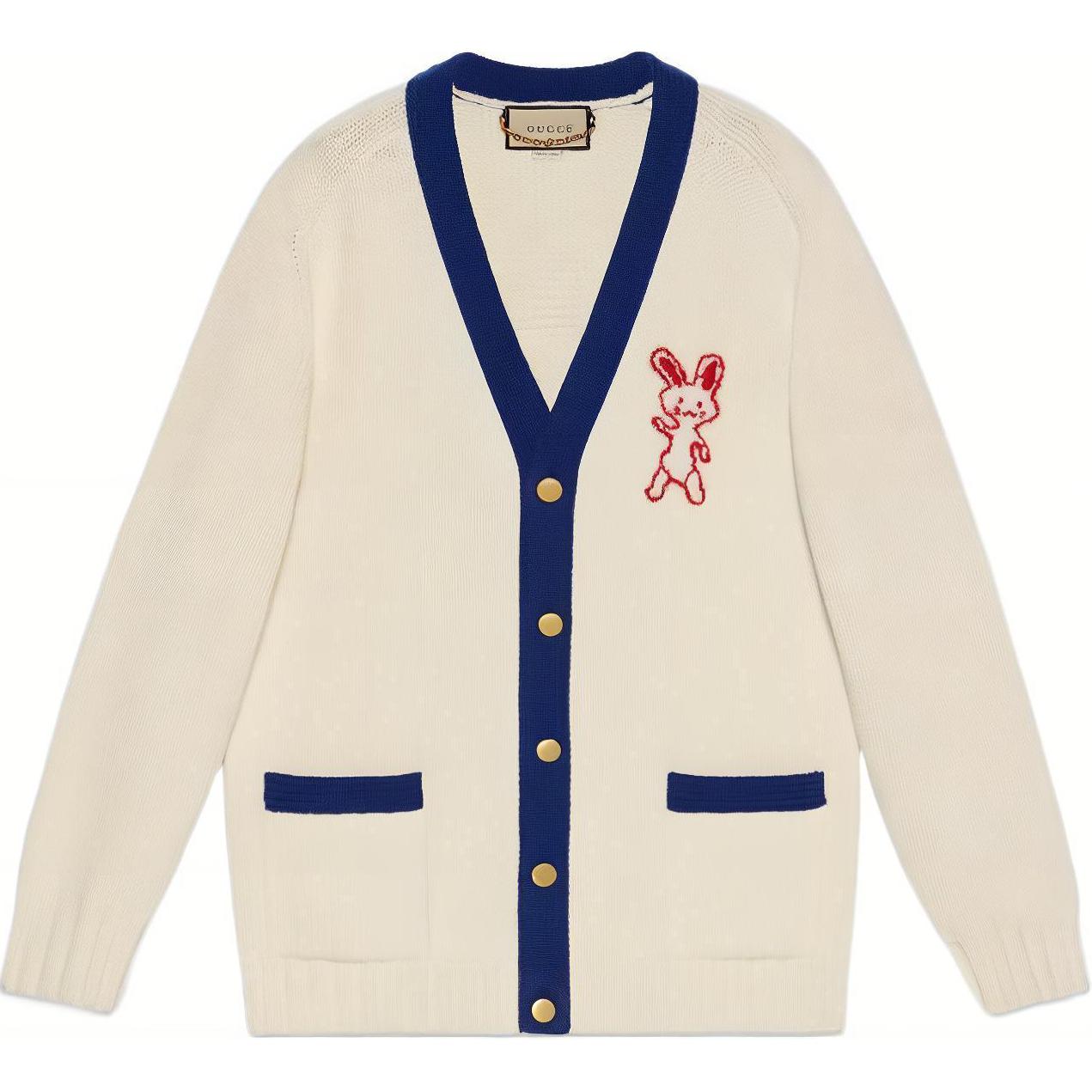 GUCCI Gucci, Chinese cartoon rabbit, long-sleeve, sweater, ivory