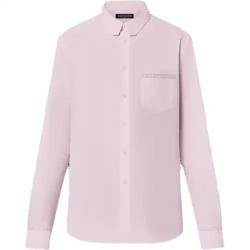 LOUIS VUITTON Embroidered Long-Sleeved Cotton Shirt
