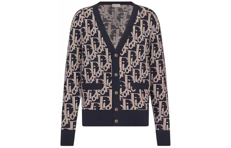 Dior 2010s Oblique-pattern cardigan