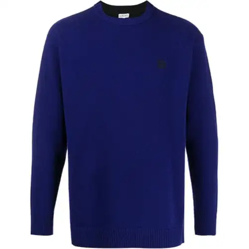 LOEWE Sweaters Men's Dark Blue Crew Neck Moderate Other