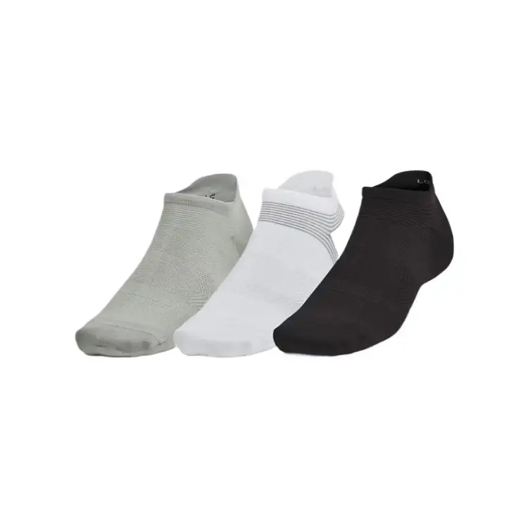 Under Armour UA ArmourDry® Run Lite Ankle Socks Unisex 3 Pack White/Black/Reflective