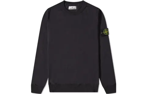 STONE ISLAND Sweaters Men's Charcoal Gray Crew Neck Moderate