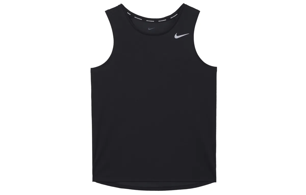 Nike DRI FIT MILER Running Tank Top Men's Black