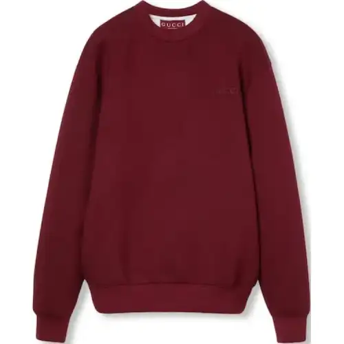 GUCCI Logo Embroidered Crewneck Sweatshirt