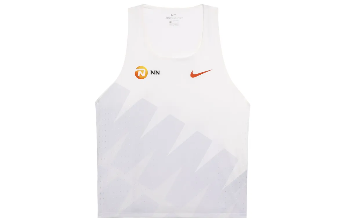 Nike Tank Tops Men's White Crew Neck Moderate Halter Neck
