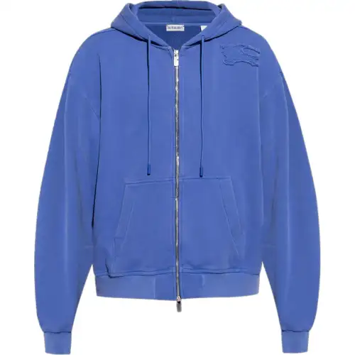 Burberry Ekd Patch Zip-Up Drawstring Hoodie