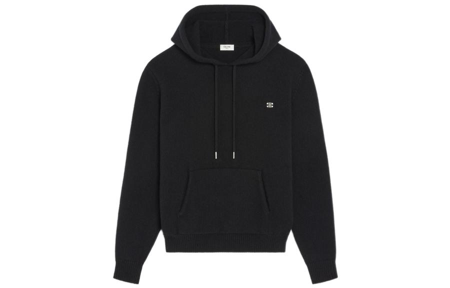 CELINE Triomphe Hooded Sweater In Cashmere Wool