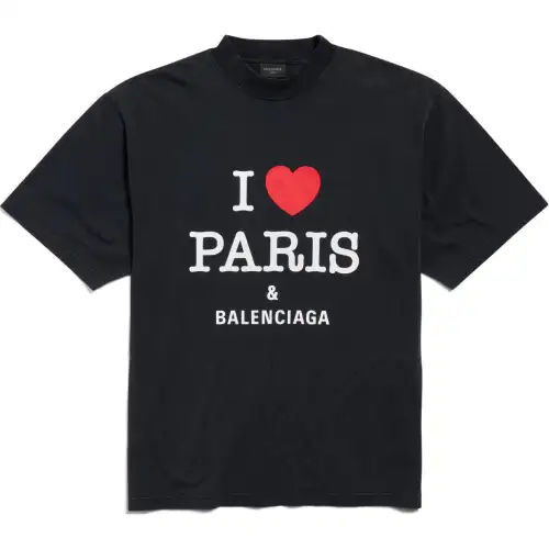 Balenciaga I Love Paris & Balenciaga Printed T Shirt