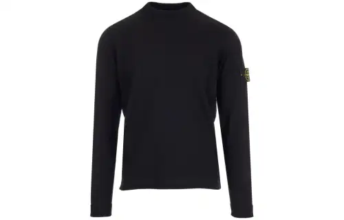 Stone Island Logo Patch Crewneck Knitted Jumper