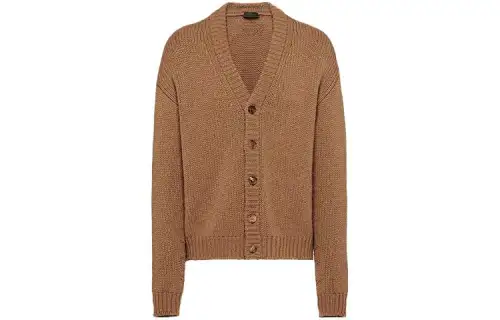 PRADA Triangle-logo V-neck Cardigan