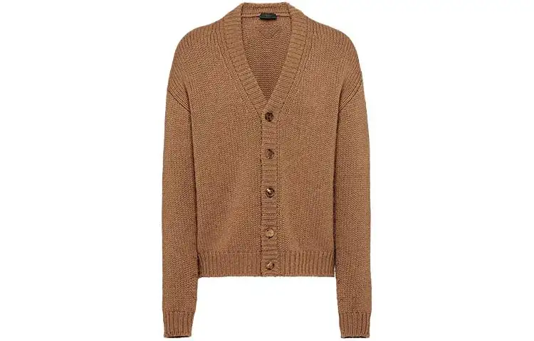 PRADA Triangle-logo V-neck Cardigan