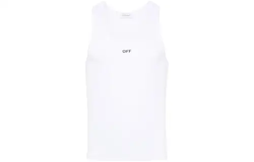 Off Logo Printed Sleeveless Tank Top