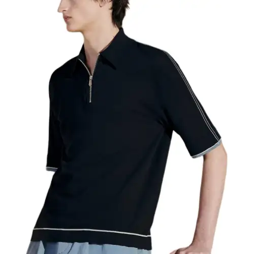 HERMES SS24 Polo Shirt Men's Black
