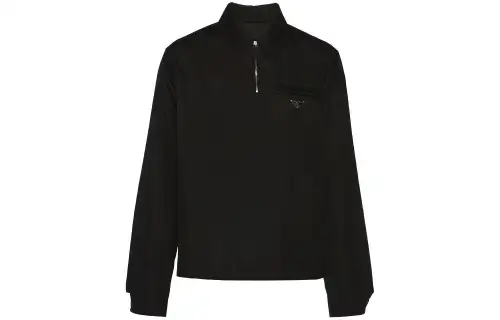 PRADA Jackets Men's Black Lapel Moderate Other