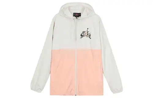 Jordan Jackets Men's White Pink Hooded Moderate Other