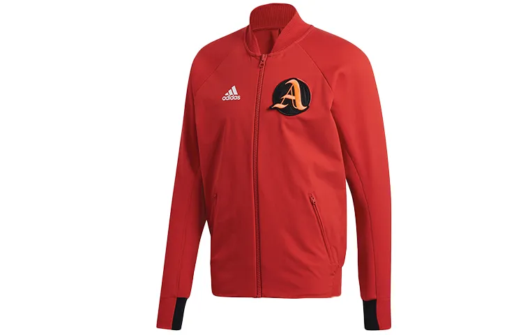 Adidas VRCT Jackets Men's Light Scarlet Baseball Collar Moderate Straight Fit