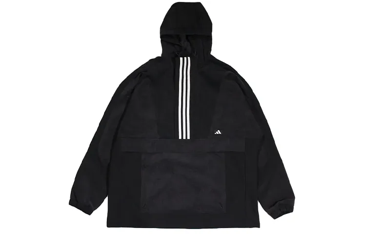 Adidas Jackets Men's Black Hooded Moderate Other