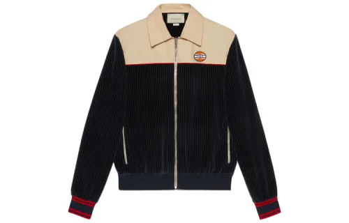 GUCCI Jackets & Coats Men's Blue Multicolor