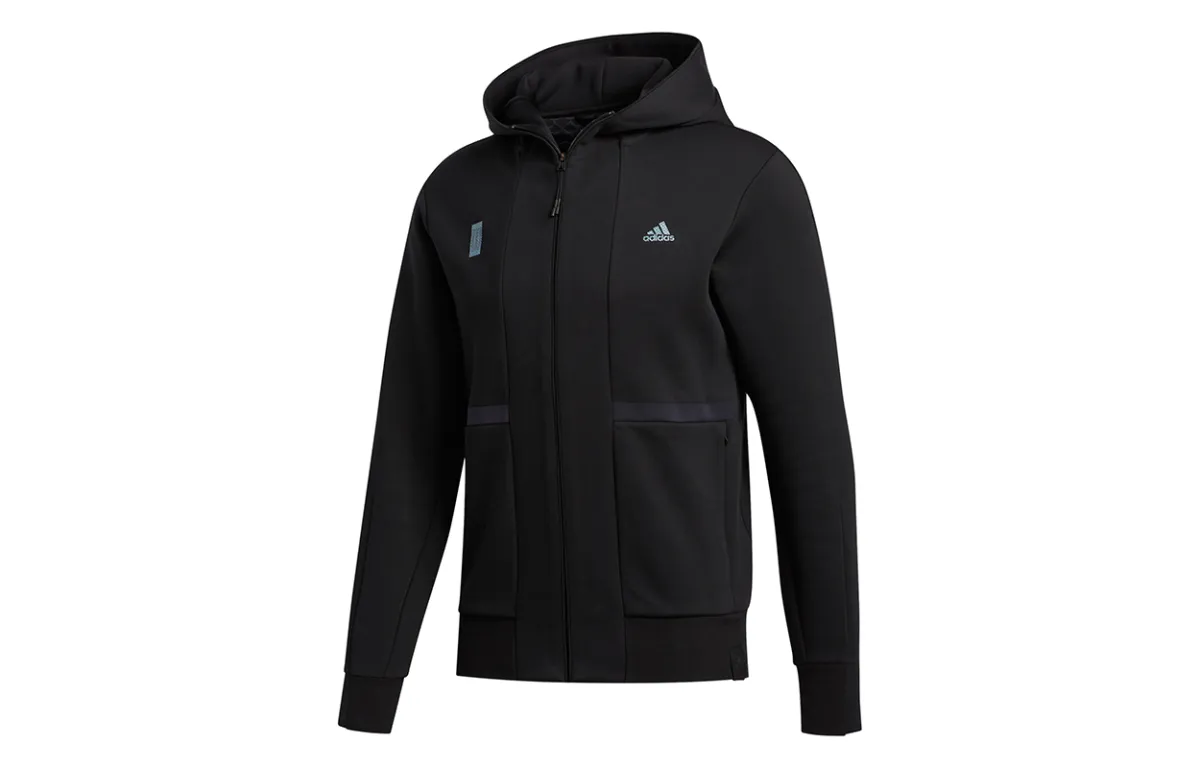 Adidas Jackets Men's Black Hooded Moderate Other