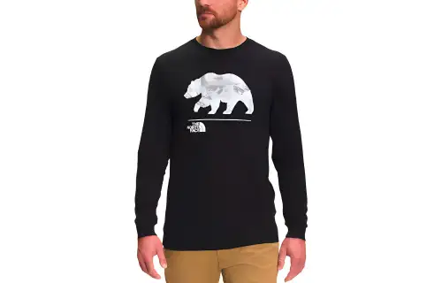 THE NORTH FACE T Shirts Men's Black Crew Neck Moderate Straight Fit