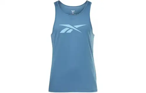 Reebok Tank Tops Men's Blue Crew Neck Moderate Straight Fit
