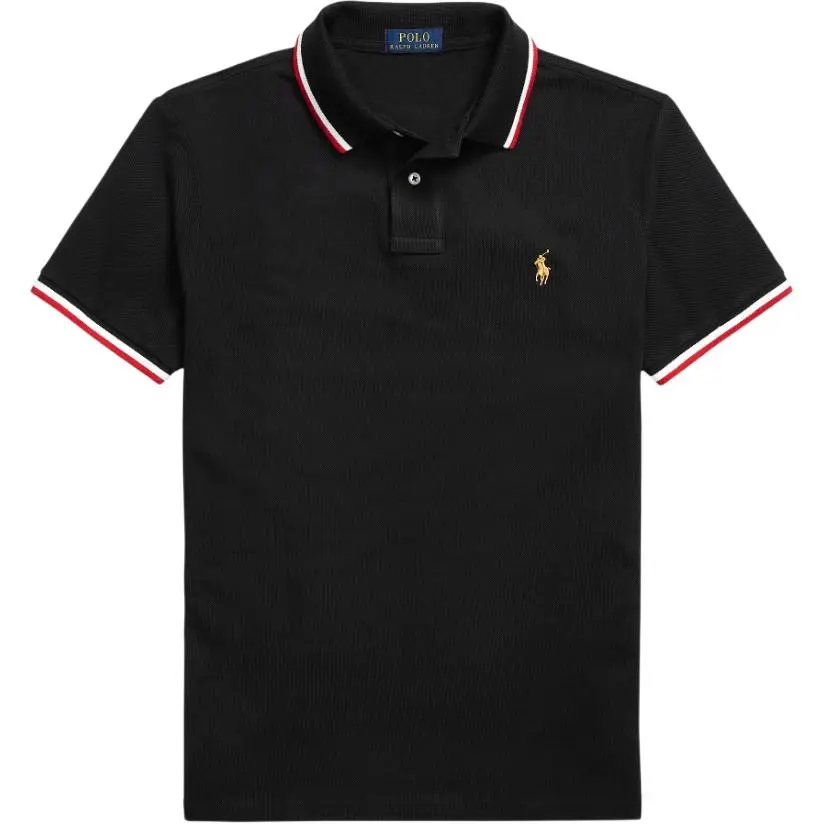 Polo Ralph Lauren Polo Shirt Custom Slim Fit Men's Black