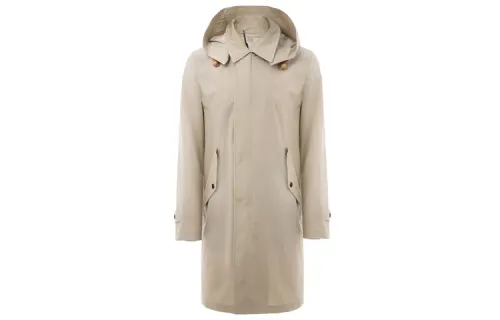 Burberry Trench Coats Men's Light Khaki Hooded Moderate Other