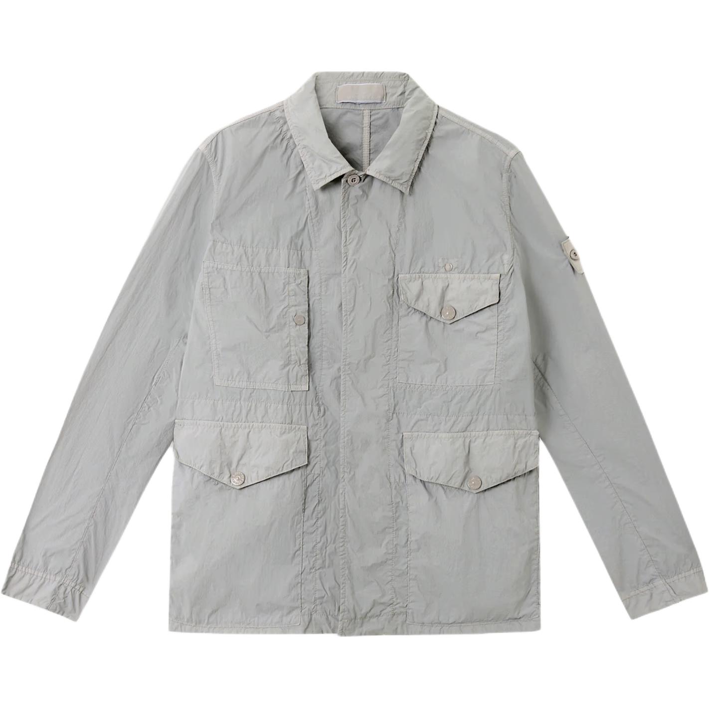 Мужская куртка STONE STONE ISLAND SS25 Ghost (серо-белая)