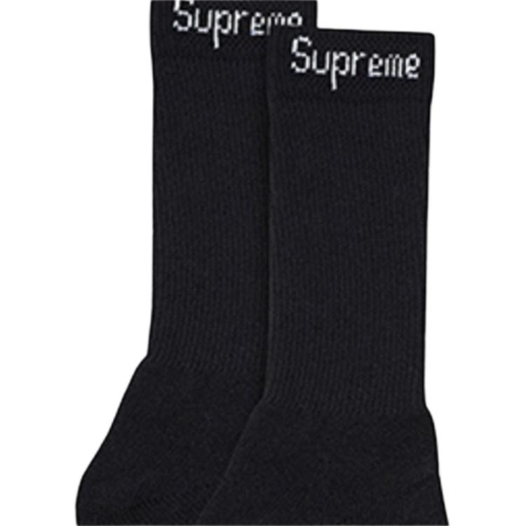 Supreme Hanes Socks 4 Pack Black