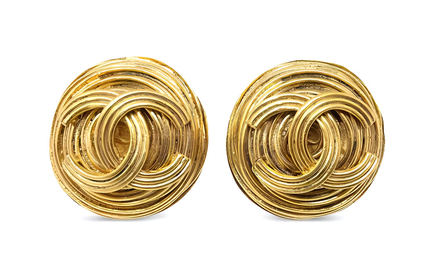 Chanel 1994s Nest clip-on earrings