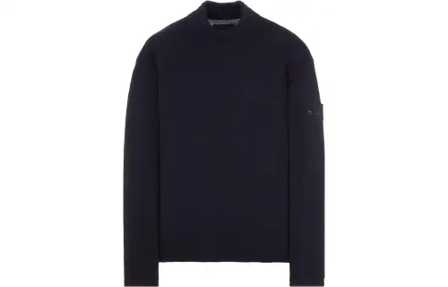 STONE ISLAND Logo-patch Virgin Wool Roll-neck Jumper