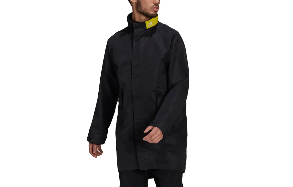 Adidas Jackets Men's Black Stand Collar Moderate Other