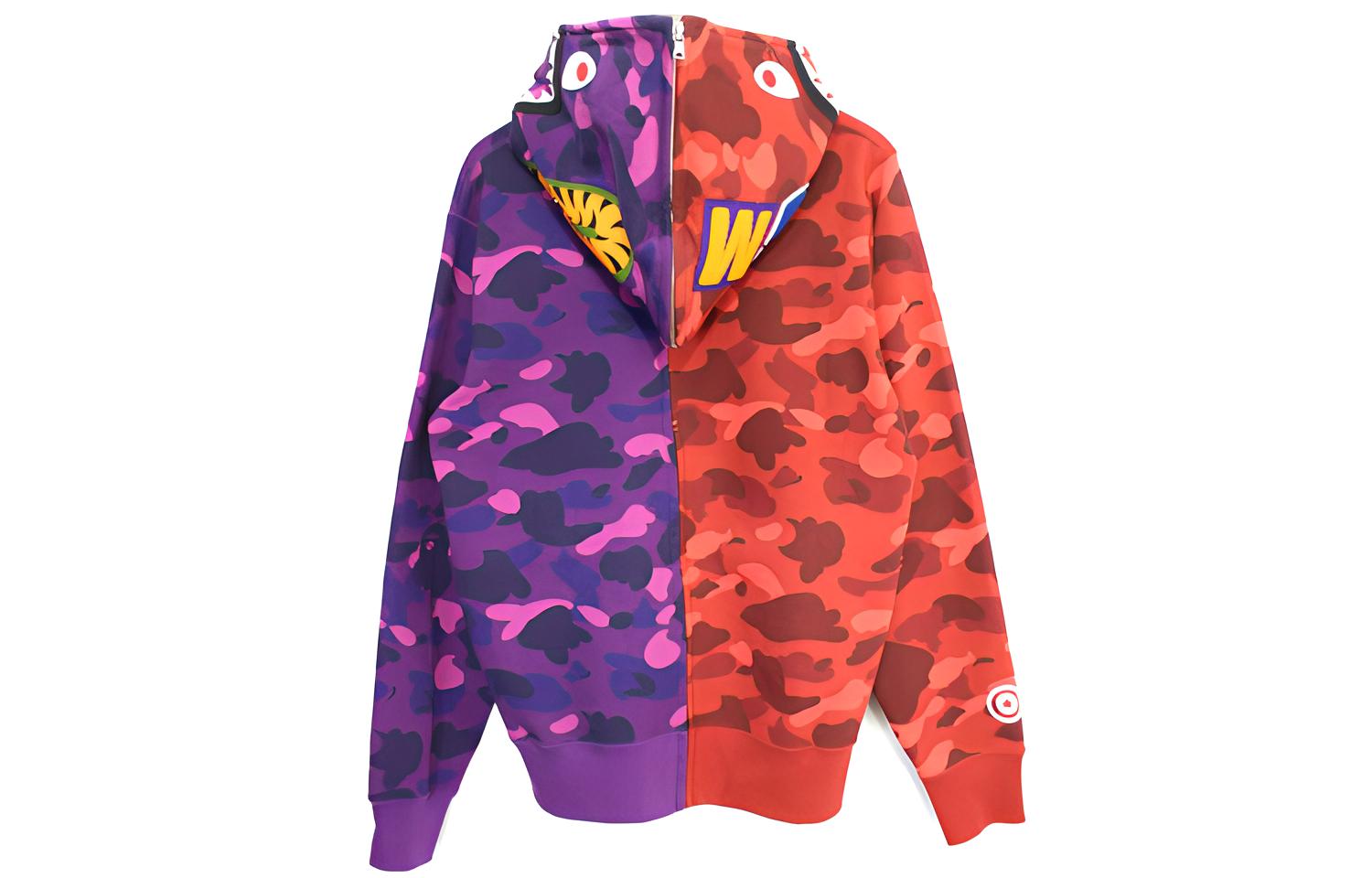 Худи A BATHING APE City Camo Half Shark Full Zip Hoodie (разноцветный) — фото 1