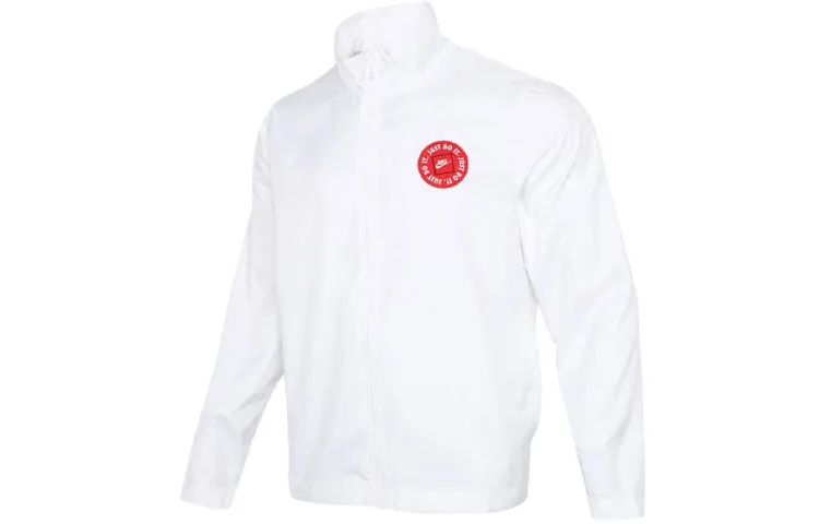 Nike Jackets Men's White Stand Collar Moderate Other
