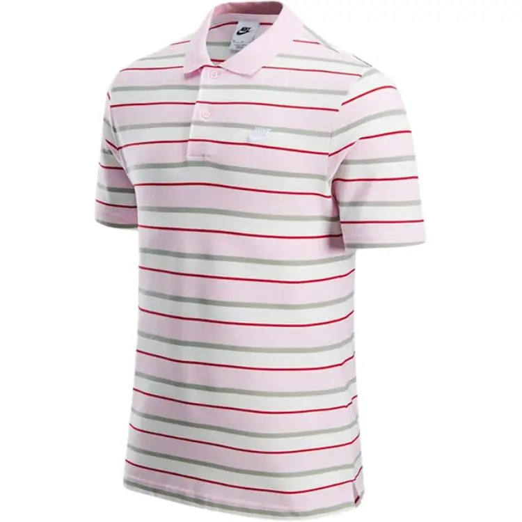 Nike Polo Shirt Men's Pink Stripes