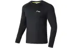Li Ning Running Collection T Shirts Men's Black Crew Neck Moderate Straight Fit