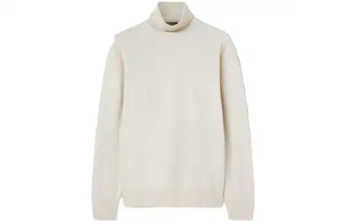 Loro Piana Sweaters Men's White Turtleneck Moderate Other