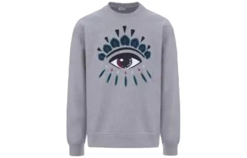 KENZO Sweaters Men's Gray Crew Neck Moderate