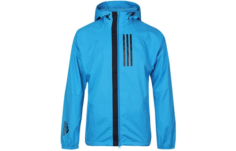 Adidas Jackets Men's Blue Hooded Moderate Pilot